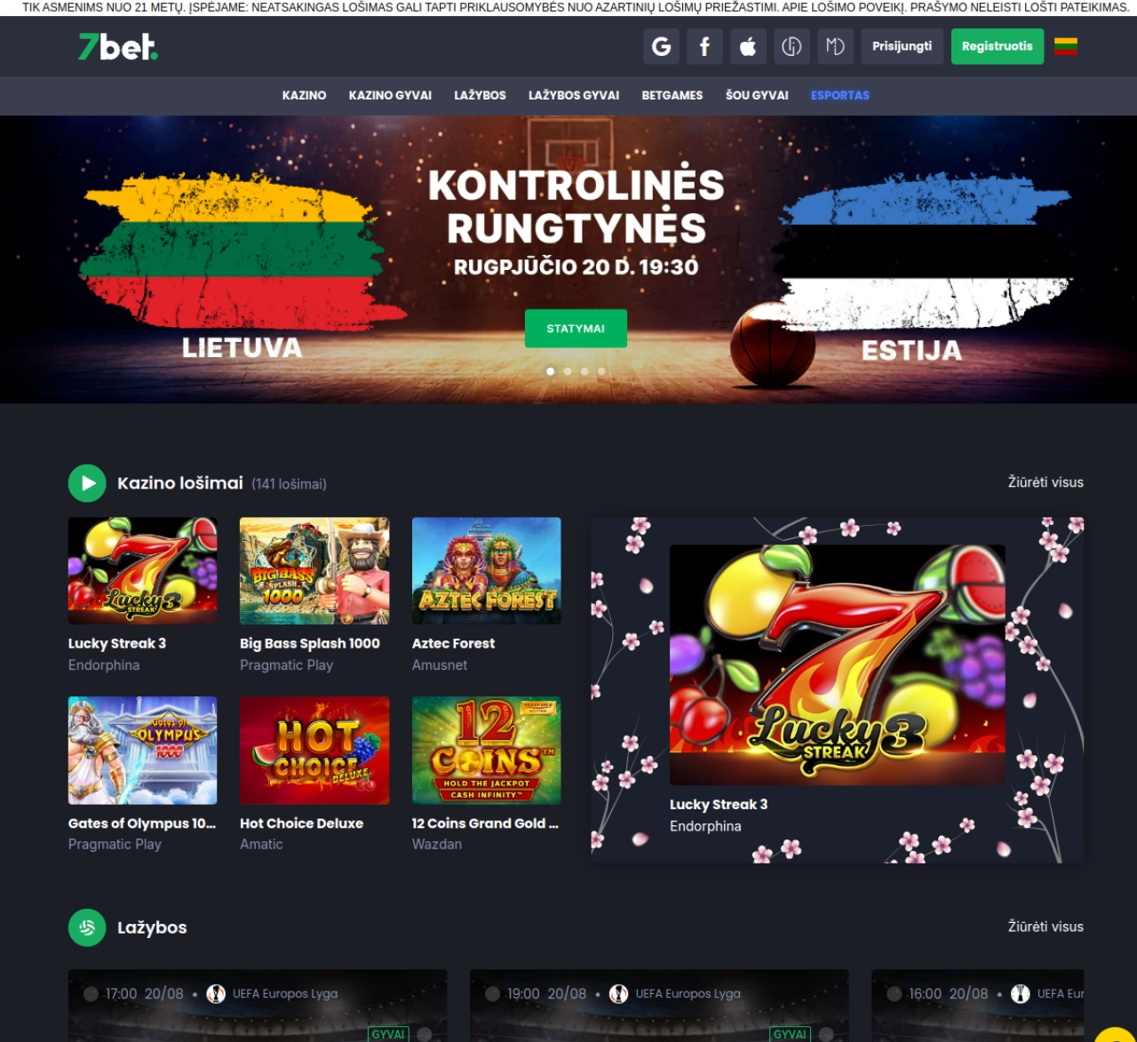 Užfiksuotas 7bet.lt tapatybės vaizdas